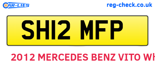 SH12MFP are the vehicle registration plates.