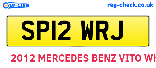 SP12WRJ are the vehicle registration plates.