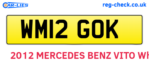 WM12GOK are the vehicle registration plates.