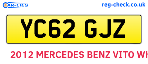 YC62GJZ are the vehicle registration plates.