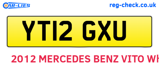 YT12GXU are the vehicle registration plates.
