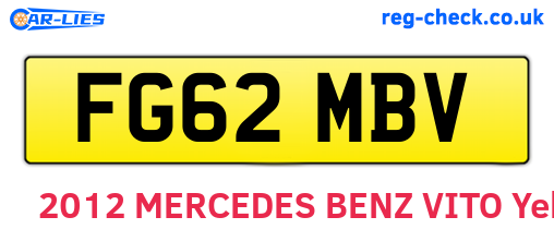 FG62MBV are the vehicle registration plates.