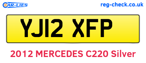 YJ12XFP are the vehicle registration plates.
