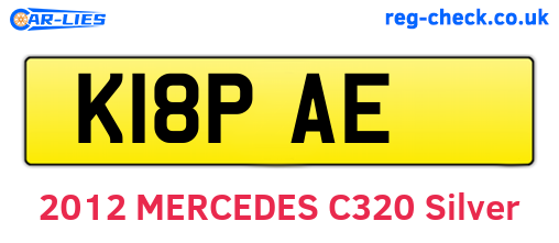 K18PAE are the vehicle registration plates.