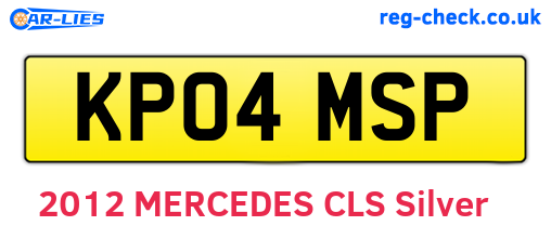 KP04MSP are the vehicle registration plates.