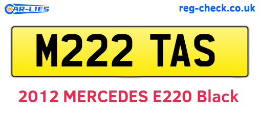 M222TAS are the vehicle registration plates.