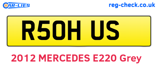 R50HUS are the vehicle registration plates.