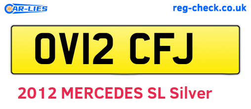 OV12CFJ are the vehicle registration plates.