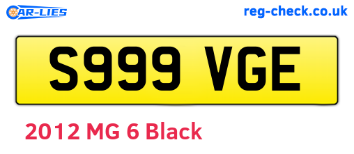 S999VGE are the vehicle registration plates.