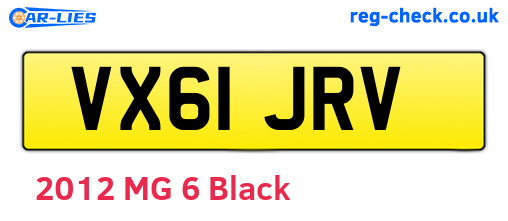 VX61JRV are the vehicle registration plates.