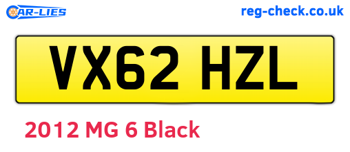 VX62HZL are the vehicle registration plates.