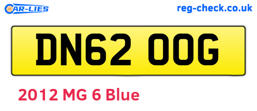 DN62OOG are the vehicle registration plates.