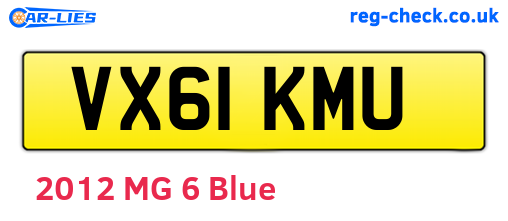 VX61KMU are the vehicle registration plates.