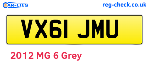 VX61JMU are the vehicle registration plates.