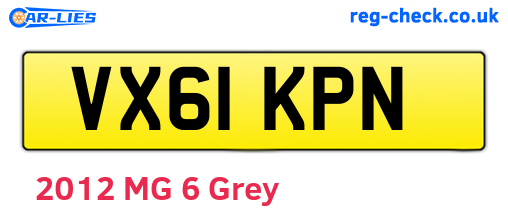 VX61KPN are the vehicle registration plates.