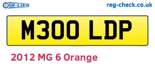 M300LDP are the vehicle registration plates.