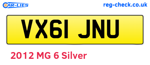 VX61JNU are the vehicle registration plates.