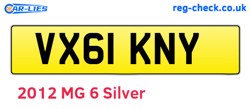 VX61KNY are the vehicle registration plates.