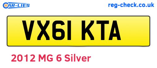 VX61KTA are the vehicle registration plates.
