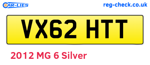 VX62HTT are the vehicle registration plates.