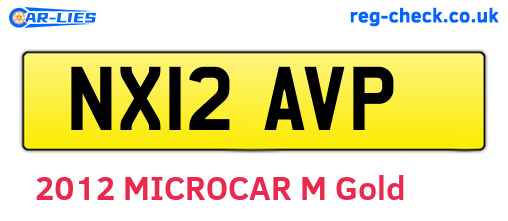 NX12AVP are the vehicle registration plates.