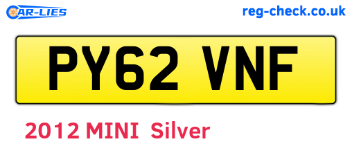 PY62VNF are the vehicle registration plates.