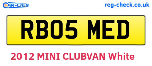RB05MED are the vehicle registration plates.