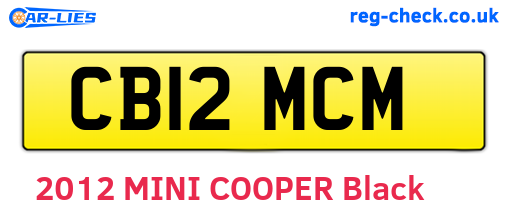 CB12MCM are the vehicle registration plates.