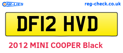 DF12HVD are the vehicle registration plates.