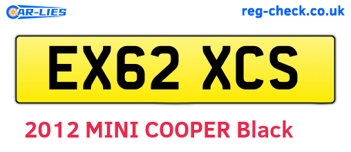 EX62XCS are the vehicle registration plates.