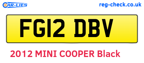 FG12DBV are the vehicle registration plates.