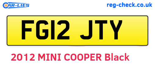 FG12JTY are the vehicle registration plates.