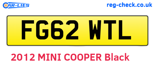 FG62WTL are the vehicle registration plates.
