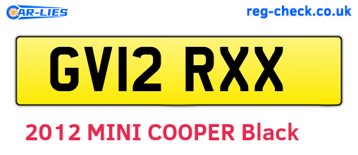 GV12RXX are the vehicle registration plates.