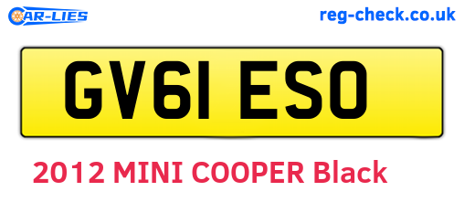 GV61ESO are the vehicle registration plates.