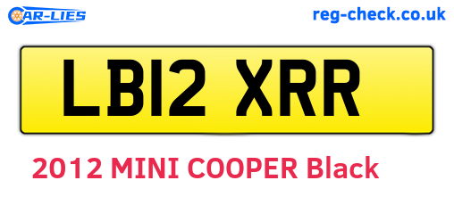 LB12XRR are the vehicle registration plates.