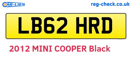 LB62HRD are the vehicle registration plates.
