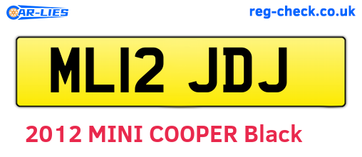ML12JDJ are the vehicle registration plates.