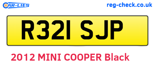 R321SJP are the vehicle registration plates.