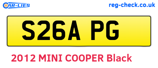 S26APG are the vehicle registration plates.