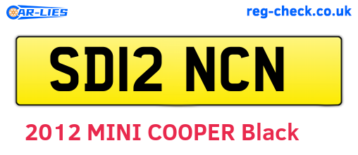 SD12NCN are the vehicle registration plates.