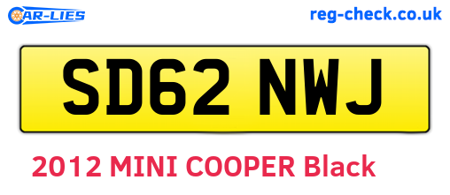 SD62NWJ are the vehicle registration plates.