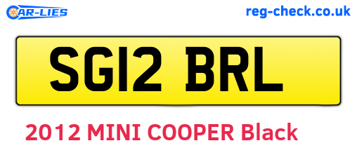 SG12BRL are the vehicle registration plates.