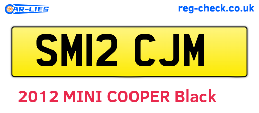 SM12CJM are the vehicle registration plates.
