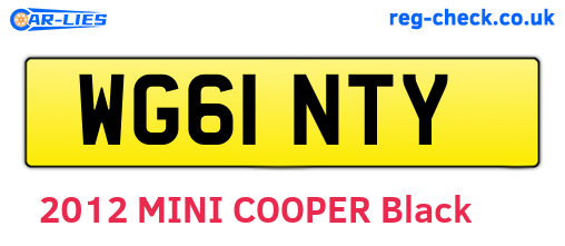 WG61NTY are the vehicle registration plates.