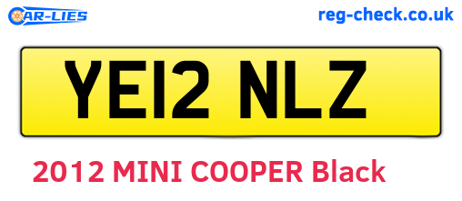 YE12NLZ are the vehicle registration plates.