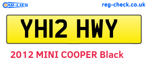 YH12HWY are the vehicle registration plates.