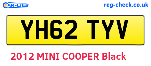 YH62TYV are the vehicle registration plates.