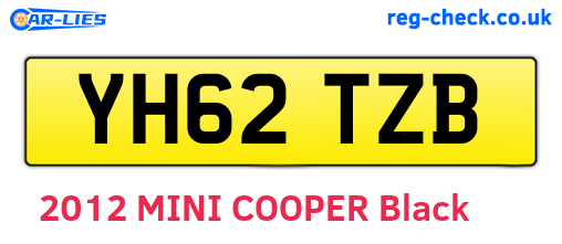 YH62TZB are the vehicle registration plates.
