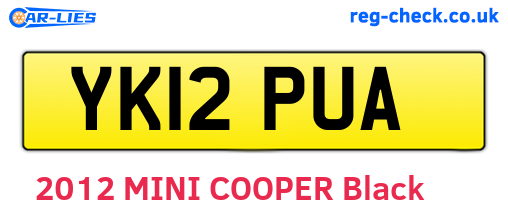 YK12PUA are the vehicle registration plates.